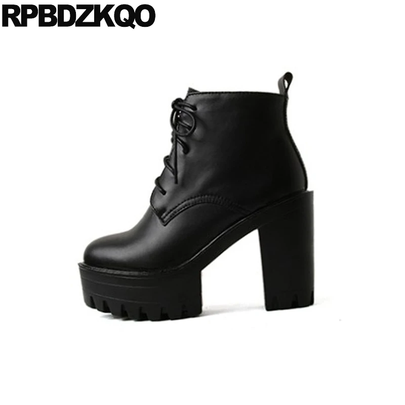 Брендовая обувь Пикантная в готическом стиле на платформе Сапоги панк Обувь с 12 44