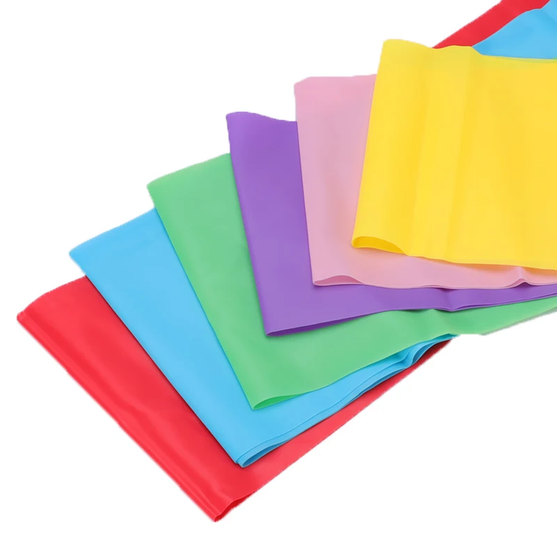 6 цветов комплект эластичных лент резинки 2 м Йога Пилатес Резина с ремешком