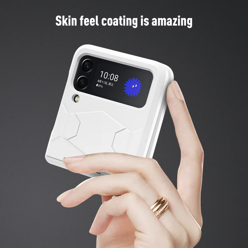 Najtaniej Do Samsung Galaxy Z Flip 3 Case Zawias Pełna Ochrona Pancerz Odporny Na Wstrząsy Telefon Pokrywa Dla Galaxy Z Flip3 5G Zflip3 Skóra Czuć Funda