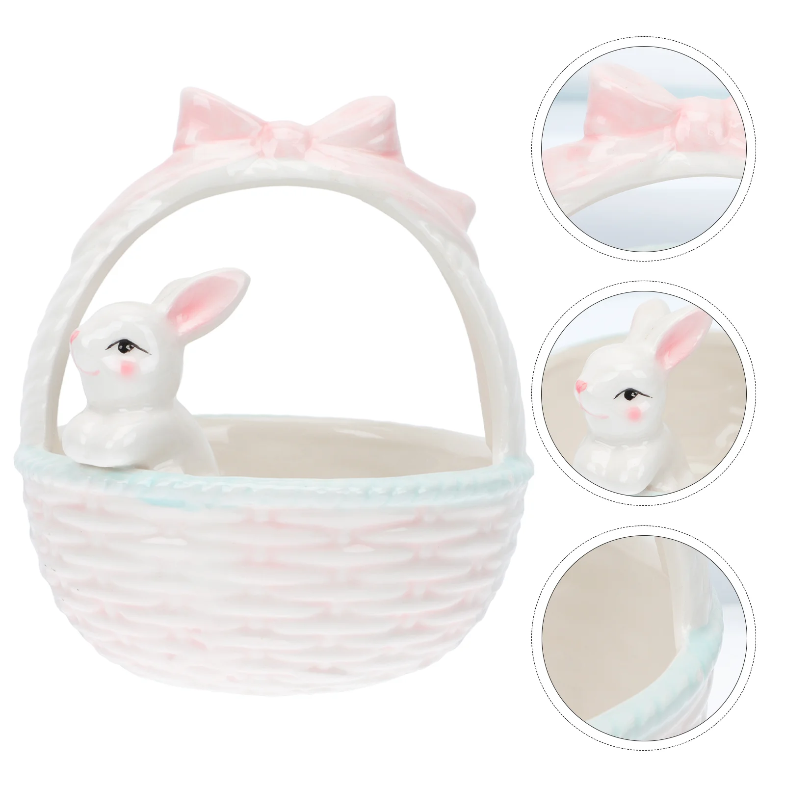 

1PC Household Rabbit Basket Ornament Bunny Basket Small Items Storage Holder