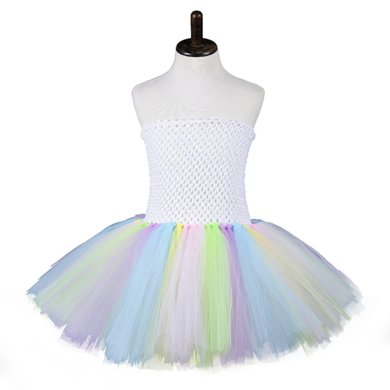 K3NE стильная одежда для маленьких девочек с кроликом хвост разноцветный тюль без
