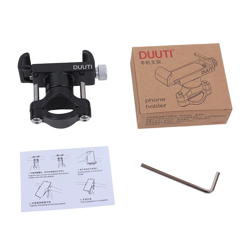 

Duuti Bicycle Phone Holder Mobile 360 Rotatable Bike Mobile Phone Holder Aluminum Adjustable Non-slip MTB Phone Mount Stand