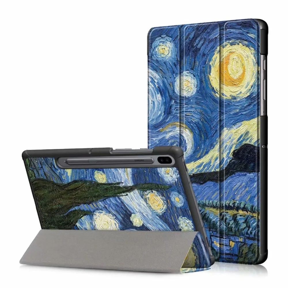 Ультра тонкий чехол для samsung Galaxy Tab S6 10,5 SM-T860 SM-T865 Подставка для планшета умный чехол для samsung Galaxy Tab S6 Чехол+ пленка