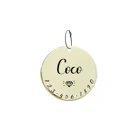 001 идентификационная бирка для кошек и собак, ошейник для домашних животных, имя на заказ и забавный символ с номером телефона, гравировка спереди