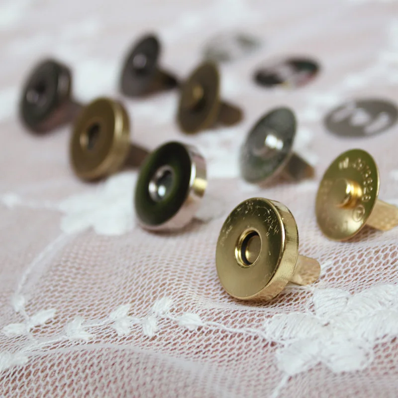 Diy магнитная пряжка золотистого серебряного бронзового цвета черные сумки