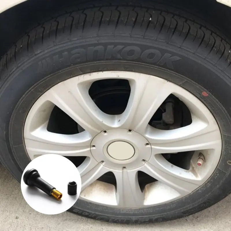 

5PCs/set Black TR413 Tubeless Car Wheel Tire Valve Stems With Caps Tyre Rubber Valves With Dust Caps