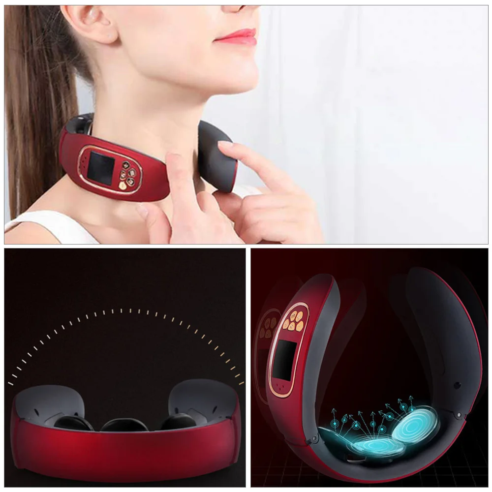 

1 Set of Portable Neck Massager Useful Electric Neck Tool (Red)
