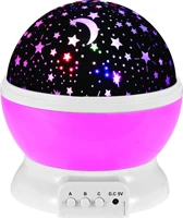 star projector lamp children bedroom night light baby lamp decor rotating starry nursery moon galaxy projector table lamp gift