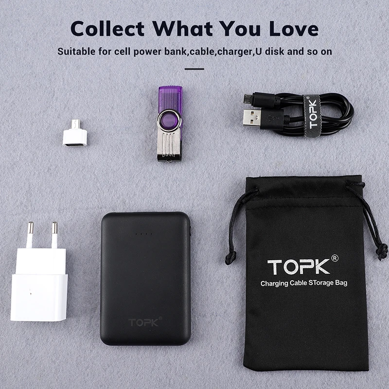 Чехол TOPK Power Bank чехол для телефона USB зарядное устройство usb кабель коробка