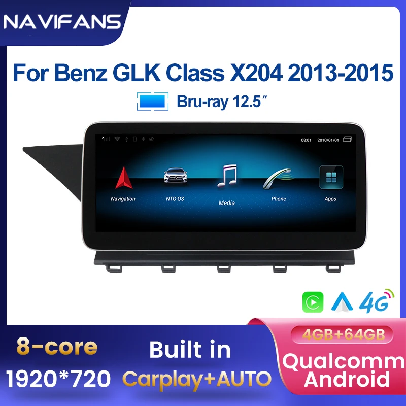 

HD 1920*720 Android 10 Car dvd radio multimedia Player For Mercedes benz GLK Klasse X204 2008-2015 Navigation GPS Carplay