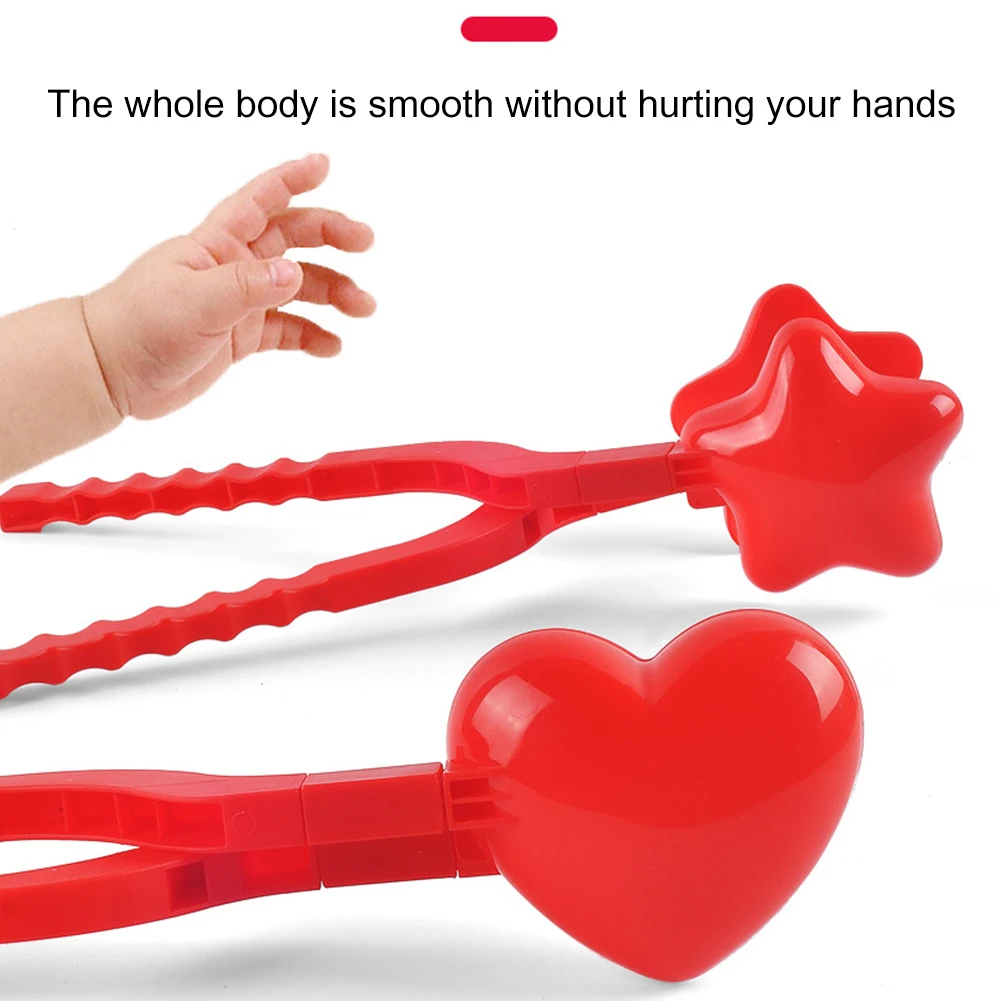 

Double Love Heart Shape Snowball Maker Clip Mold Plastic Snow Sand Ball Making Mould Clamp Winter Kids Outdoor Sports Fun Toy