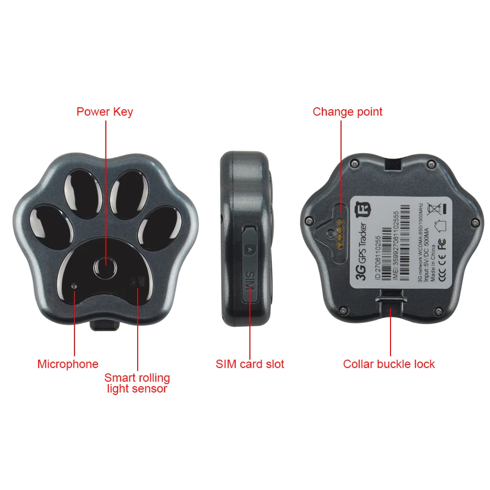 Высокоточный локатор слежения 3G WCDMA GPS трекер мини для животных gps устройство