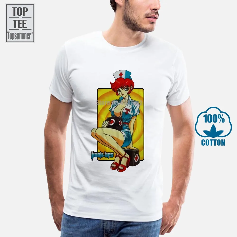 

Vtg 1994 Hook Ups Skateboard Anime Nurse Trixie W Bag T-Shirt Reprint Powel