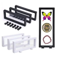 3pcs 3d floating display case storage box holder for collection medallion challenge coin specimen jewelry display frame stand