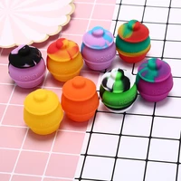7 styles 3 35ml skull silicone container big hexagon silicone jar for oil wax dab cigarette cream easy to hold carry