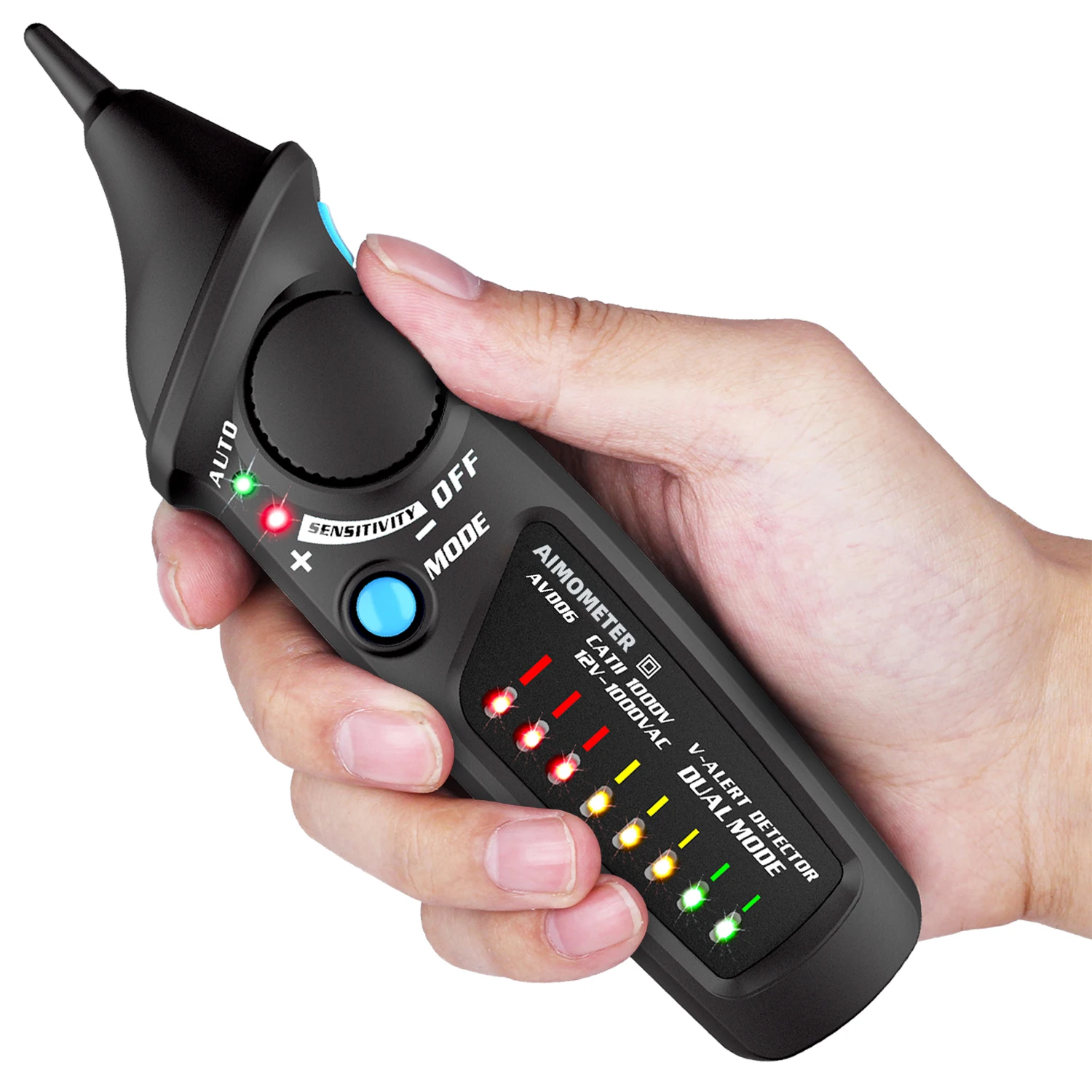 AVD06 Бесконтактный детектор напряжения Тестовый er AIMOMETER AVD06 розетка настенная розетка переменного тока тестовая ручка индикатор 12~ 1000 В мультиметр - Цвет: AVD06