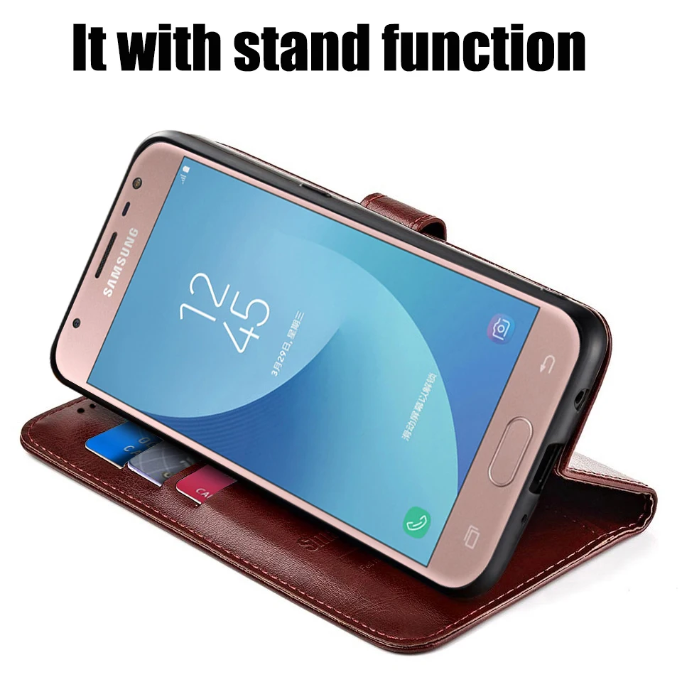 Чехол для Samsung Galaxy J3 2017 чехол из искусственной кожи силиконовый телефона J330F J330