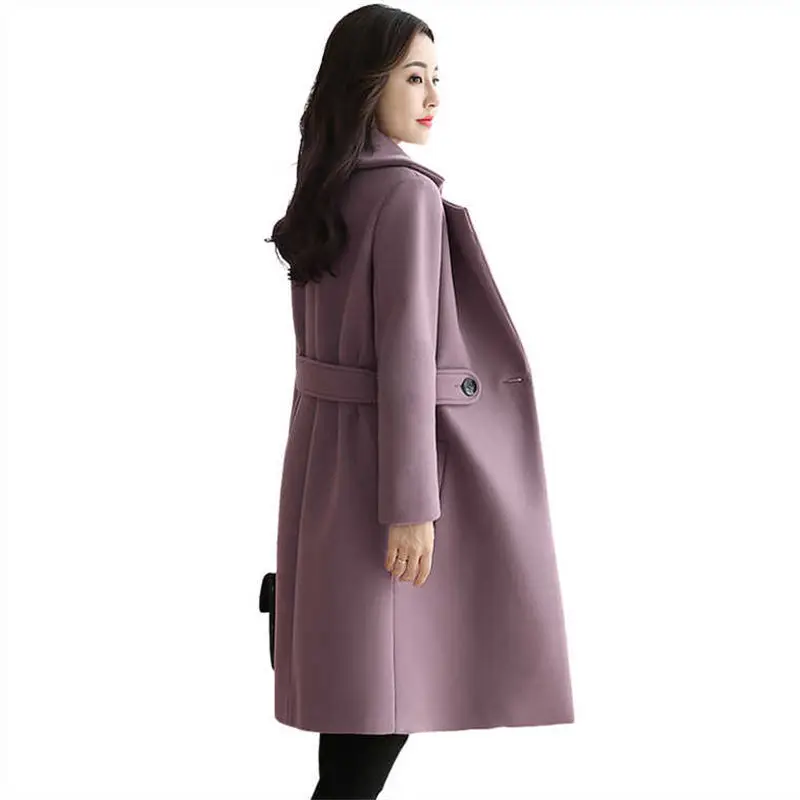 Фото Женское кашемировое пальто свободного покроя размера плюс зимнее и куртки |