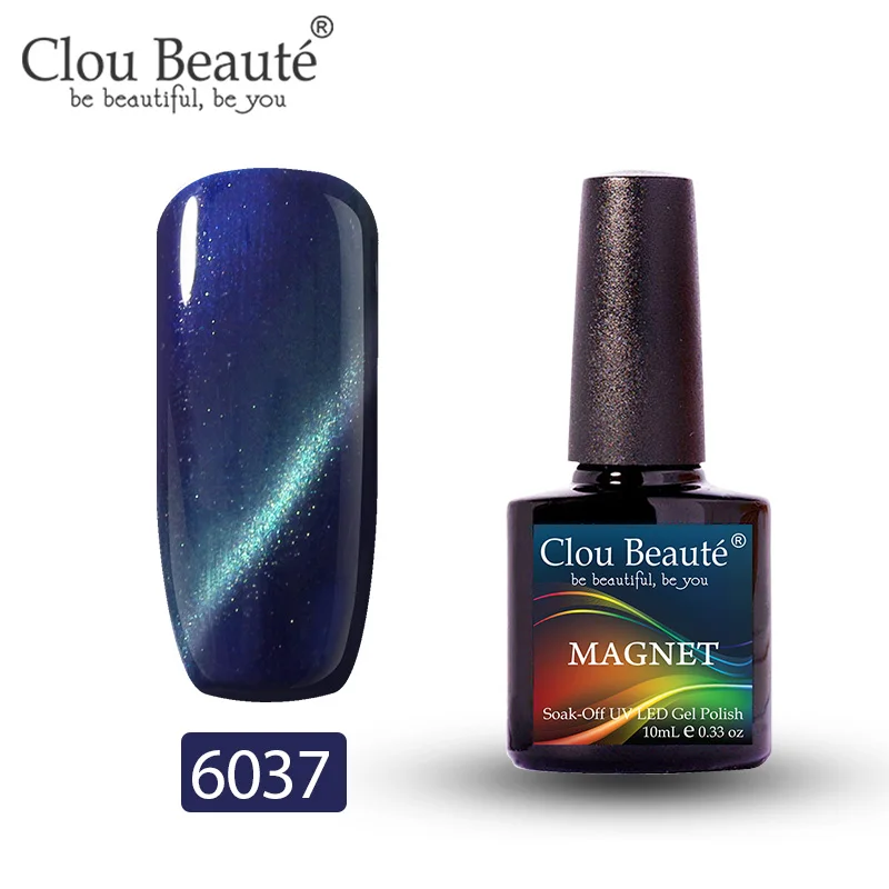 6037 Clou Beaute Гель-лак для кошачьих глаз 46 цветов маникюрный Декор гель лак для ногтей отмачиваемый лак для ногтей 10 мл Полупостоянный лак для ногтей - Цвет: 6037