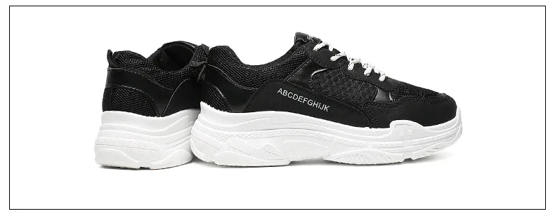 Женская спортивная обувь года моды Tenis Feminino летняя белая дышащая сетка кружева с толстым каблуком туфли на платформе расширенный супер
