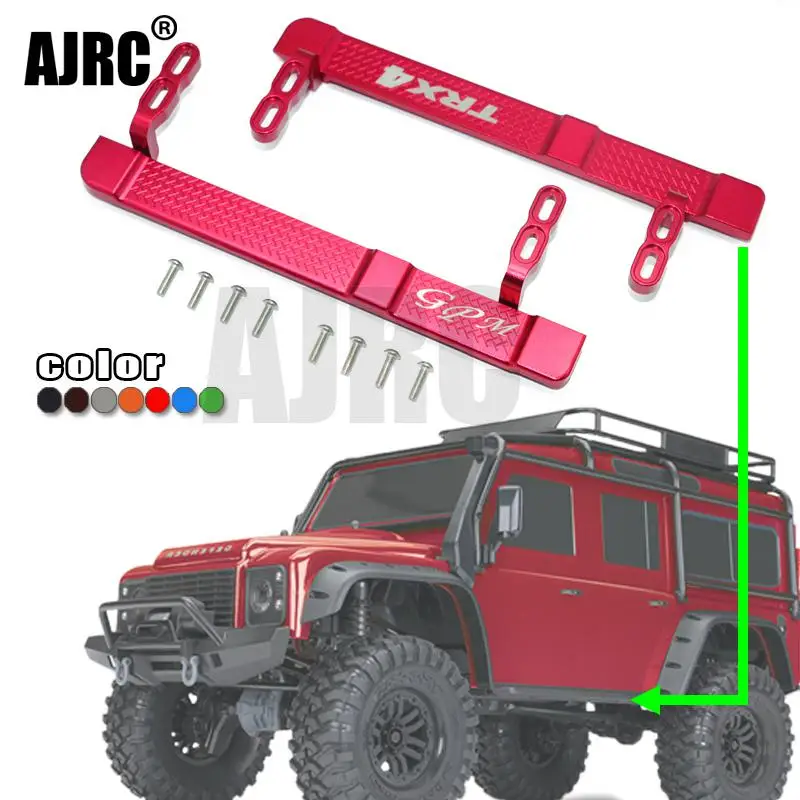 

2 piece aluminum side metal cleat pedal for Trax Trx-4 Defender Bronco TRX4 K5 1/10 scale RC crawler upgraded parts