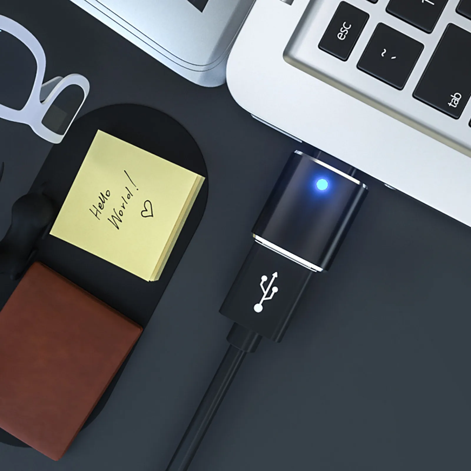 Type C Android OTG data головка со светом адаптер переходник USB Женский к Male световым