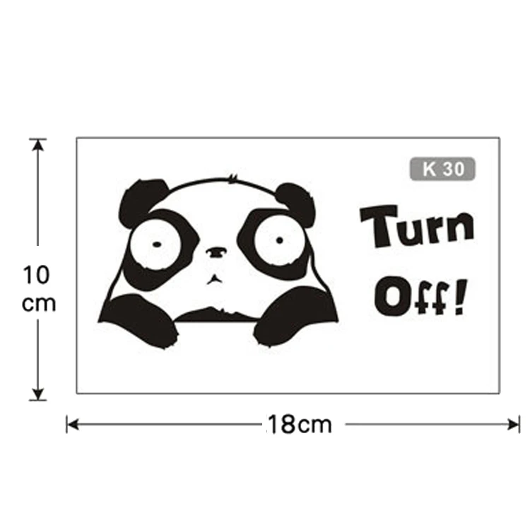 Cartoon funny panda kitten plug switch wall decals vinyl for home decoration removable lovely animal stickers | Дом и сад