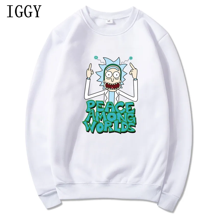 IGGY Новый Рик Морти мужские свитшоты с буквенным принтом Мужские толстовки