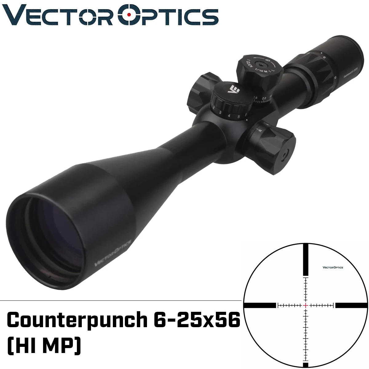Векторная оптика Counerpunch 6 25x56 FFP Riflescope 1/10 MIL Rifle Scope полностью многослойная линза Clear