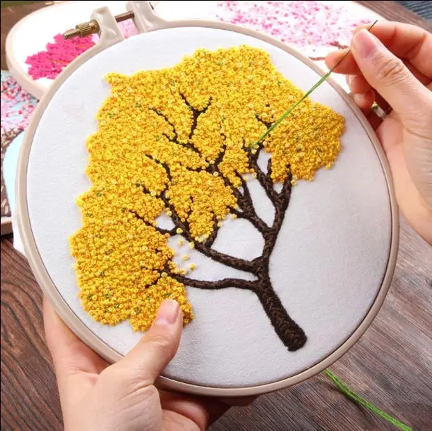 DIY Вышивка растения цветок вышивка набор рукоделие крестиком Набор для