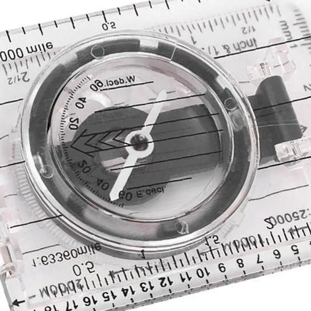 

Foldable Multifunctional Map Ruler Scale Compass Outdoor Products Lightweight Portable Outdoor Gadgets For Camping Trekking