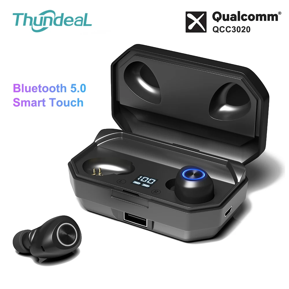 Беспроводные наушники ThundeaL APTX S4 TWS bluetooth 5 0 стереогарнитура 3D PX5 водонепроницаемая