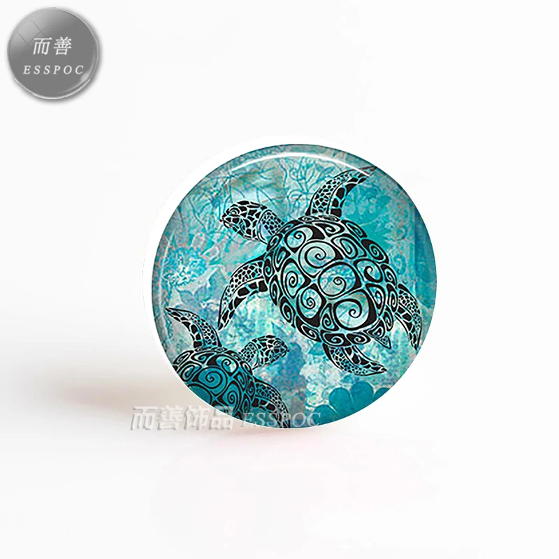 5 шт./лот ракушки в виде морской черепахи Дельфина круглые стеклянные кабошоны