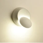 Светодиодный настенный светильник 360 градусов вращения Регулируемый ночные огни белый черный креативный настенный светильник черный современный проход круглый потолочный светильник