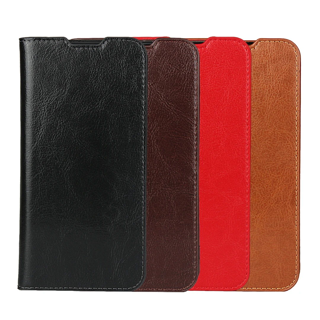 For Samsung Galaxy A20s Case 6.5" Premium Natural Genuine Flip Leather Skin Wallet Book Cover A207F Phone | Мобильные телефоны