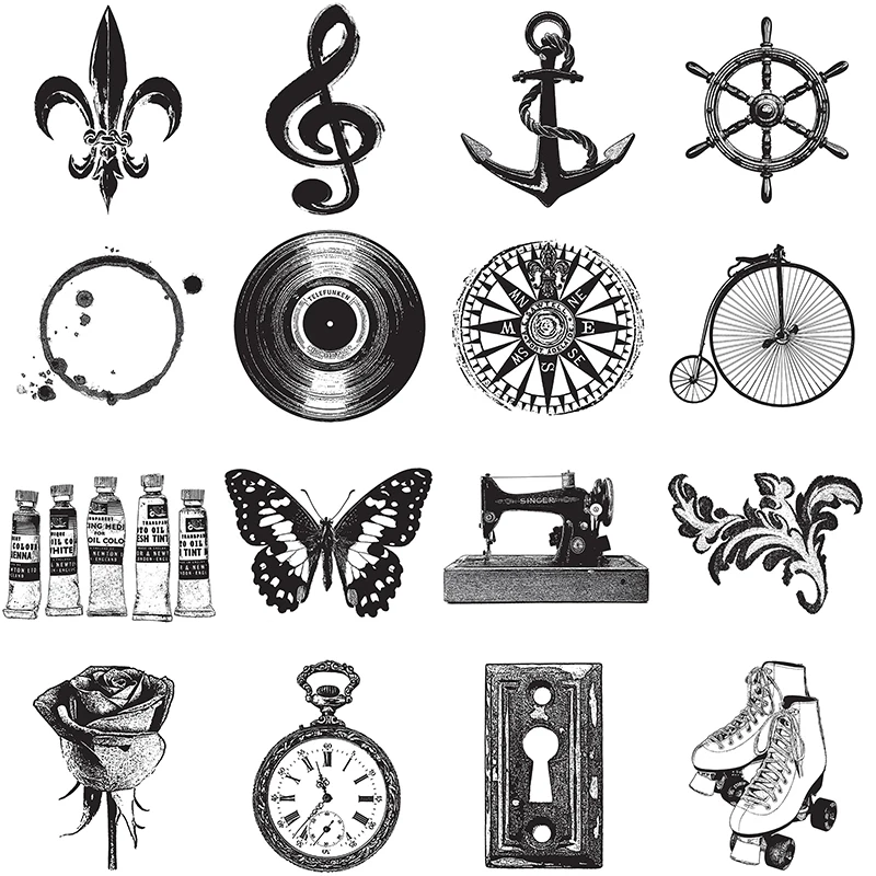 

Новинка 2021, прозрачные штампы в стиле ретро с узором для рукоделия, открыток, украшения для бумаги, альбомов, скрапбукинга, штампы без металл...