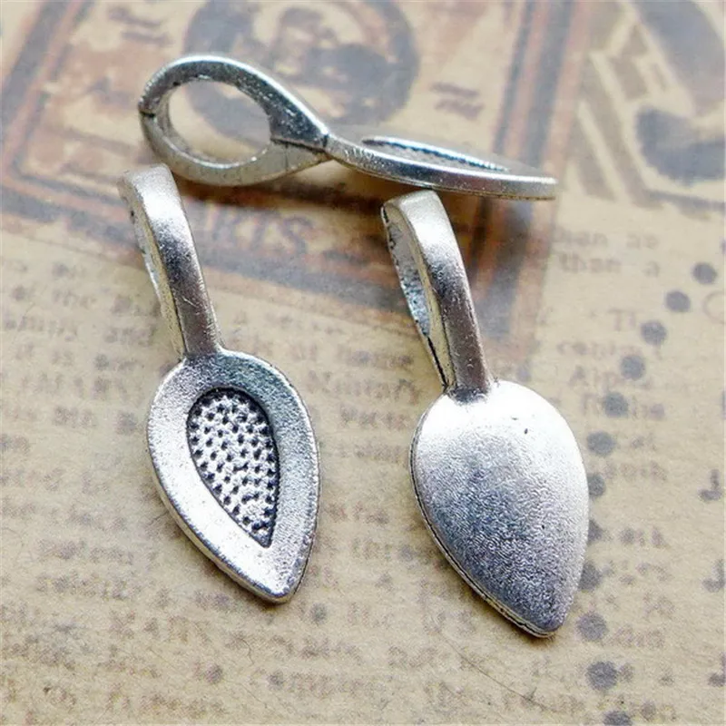 

300Pcs/lot Antique Silver Shovel Charms 21x8MM Metal Tool Charms Handmade Jewelry Accessories