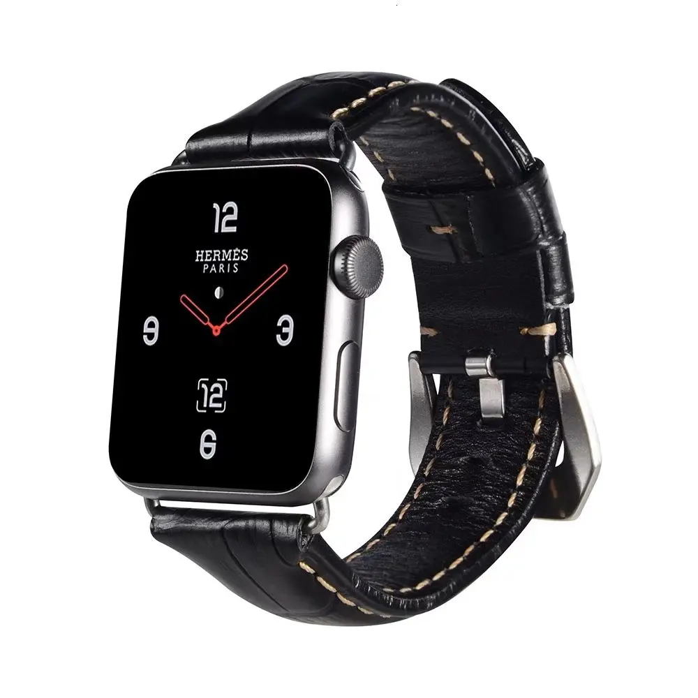 Ремешок iWatch в ретро стиле из натуральной кожи, сменный ремешок для Apple Watch, 44 мм, 42 мм, серия 3, 2, 1, спортивный ремешок iwatch 38 мм