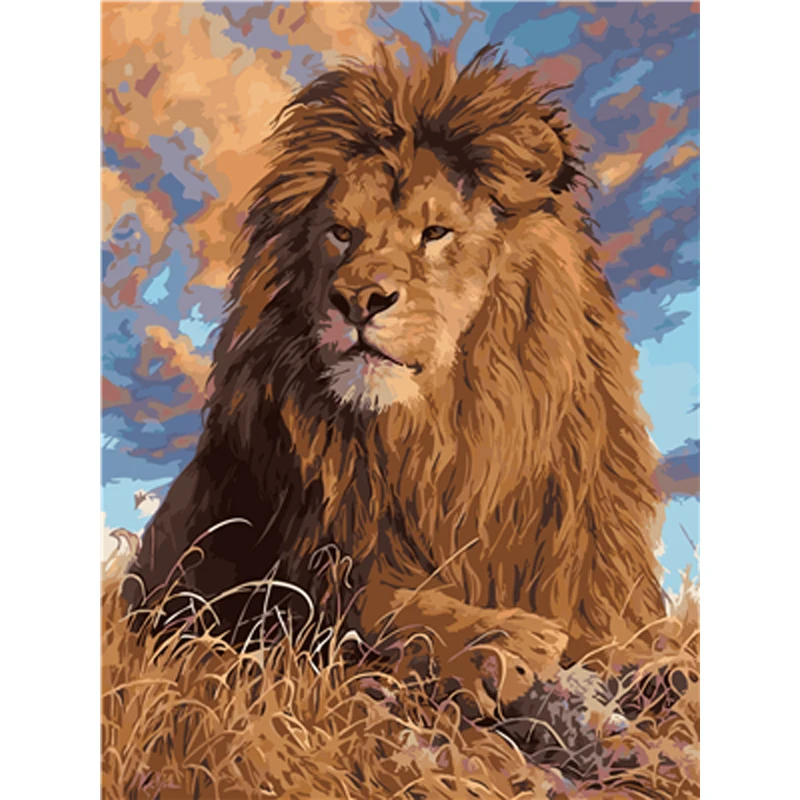 Картина для домашнего декора Король льва сделай сам картина маслом по номерам