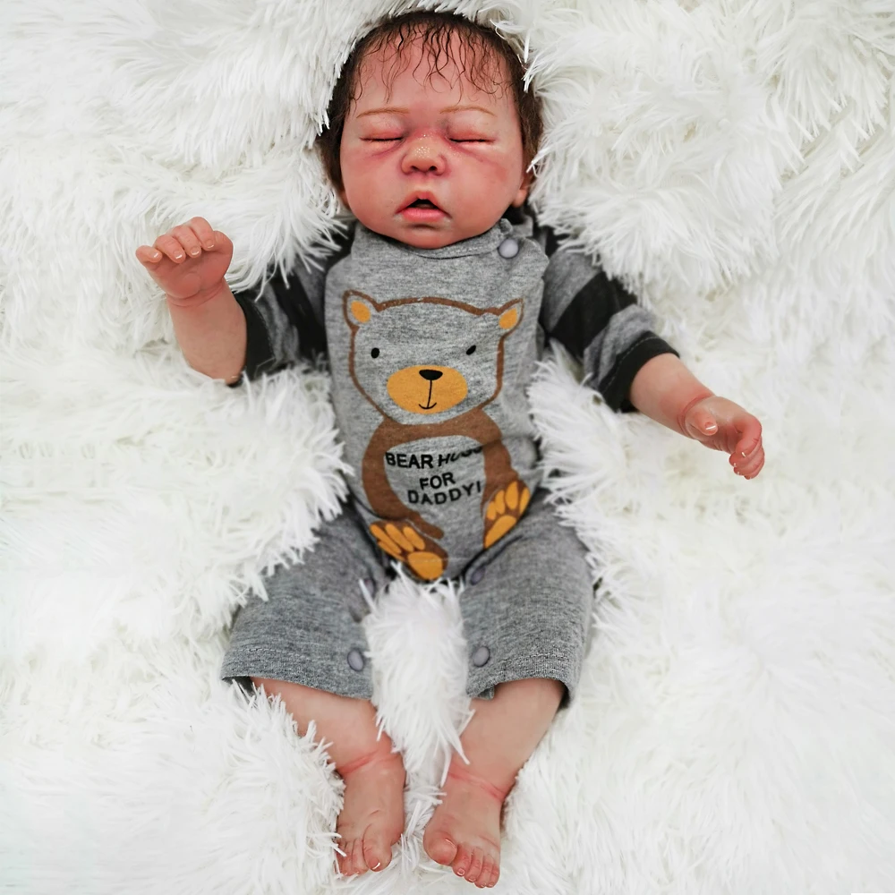 Изысканный Bebe reborn деталь ручная роспись хлопок тело силиконовые baby куклы