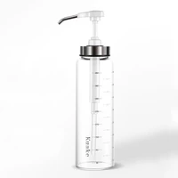 sauce syrup dispenser bottle glass olive oil dispenser with wide neck press pumps head kitchen supplies jw