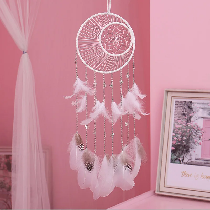 

Индейский Ловец, плетение колокольчика ветра, висячие украшения, Декор для дома, спальни, гостиной, настенный декоративный кулон для свадьб...