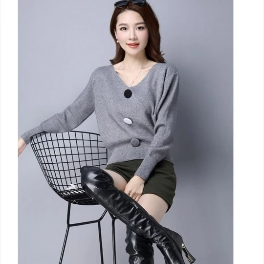 Красный корейский Новинка Осень-зима 2022 офисный женский жилет пуловер мягкий