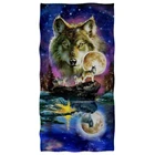 Новое пляжное полотенце с 3d изображением животных волка для взрослых и детей мягкое банное полотенце из микрофибры быстросохнущее полотенце для руклица и душа одеяло