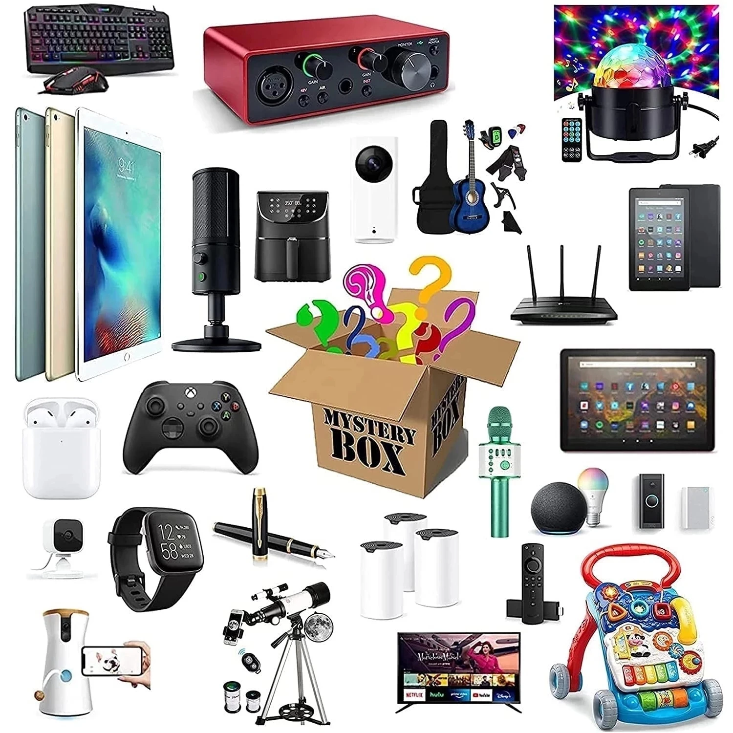 

2022 New Year Christmas Blind Box Mobile Phones Smart Watches Etc Lucky Box-mysterious Blind Box Surprise Gifts Such As Drones