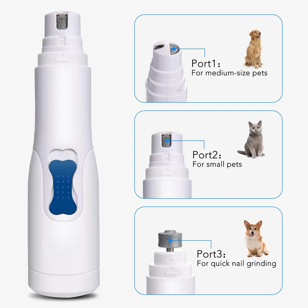

High-Power Electric Pet Nail Grinder With LED Light Safe Durable Dog Trimmer Rechargeable Nail Polisher Pet Nail Grooming
