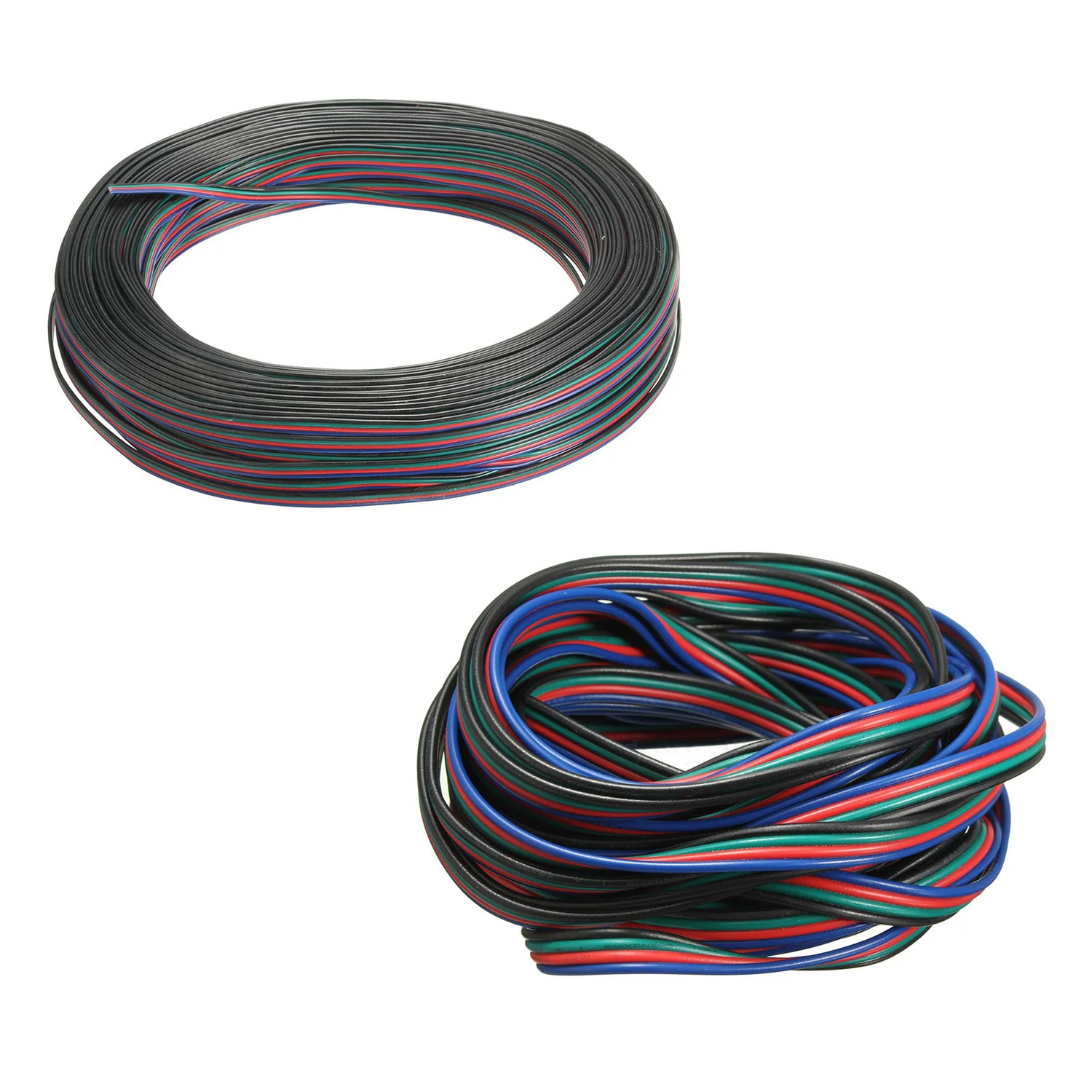 

4 контактный провод удлинитель Соединительный кабель Шнур для светодиодной ленты RGB 3528 5050 разъем Красочные 5 м/10 м/20 м/50 м