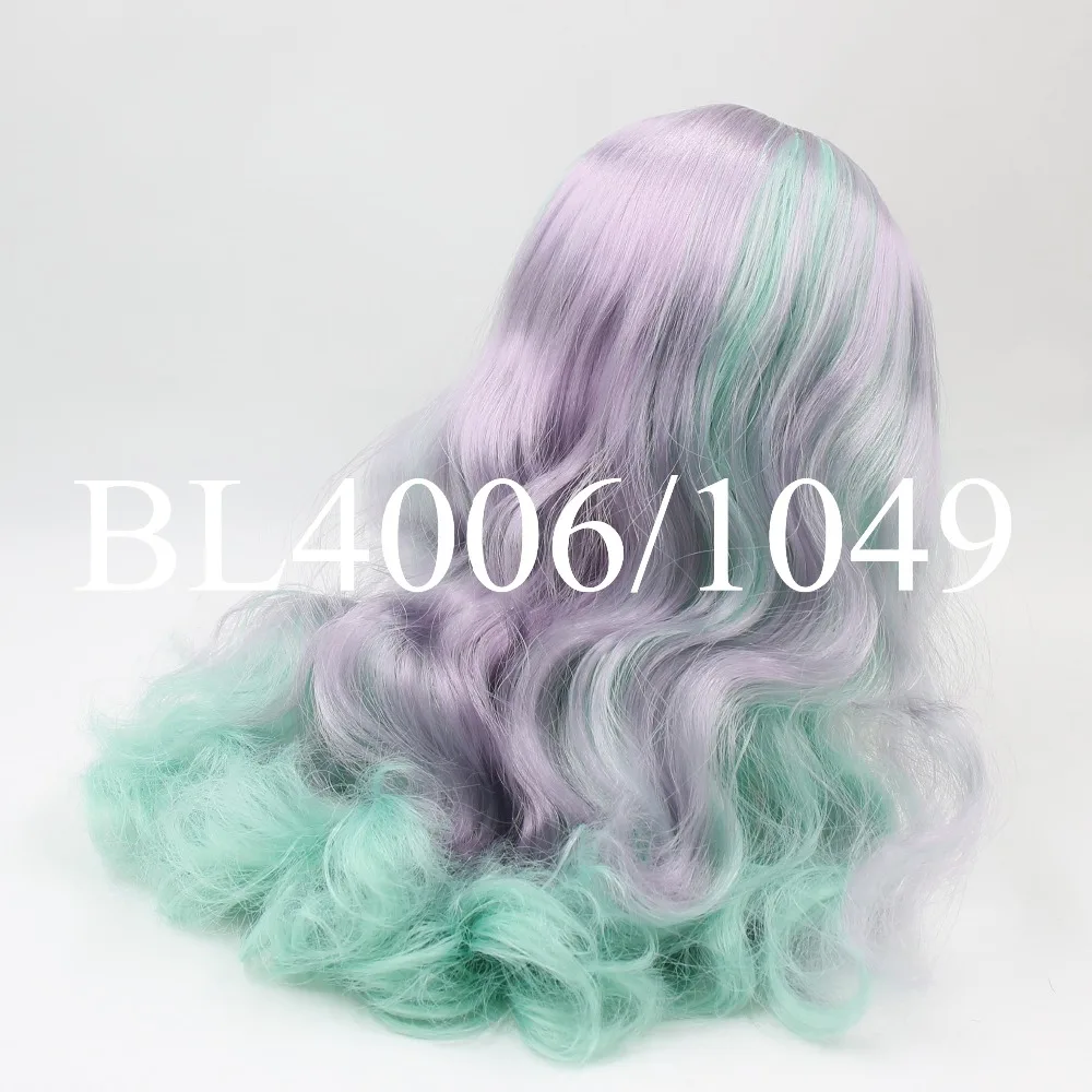Кукла DBS blyth icy rbl купол и волнистые Смешанные Красочные волосы парик для куклы на