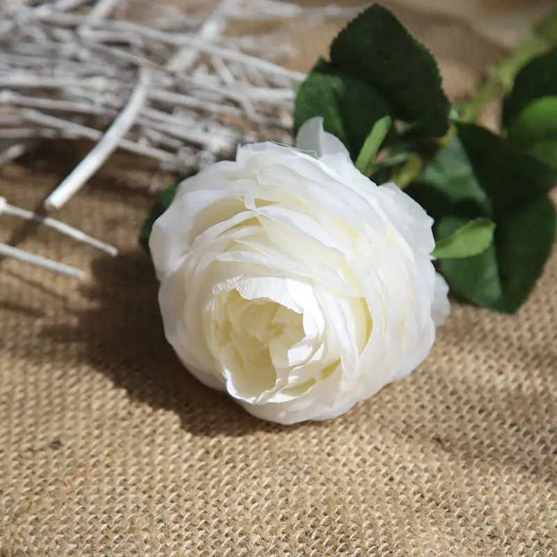 

Artificial Flower Silk Single Fake Rose Hand Holding Flower Wedding House Decoration Background Flower Wall Photography Set