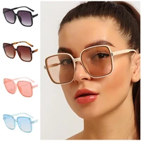 fashion sunglasses retro square sun glasses unisex oversize frame eyeglasses anti uv spectacles rice nails adumbral a